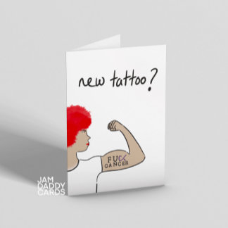 Cancer Fighter Tattoo Card