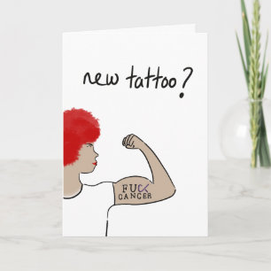 Cancer Fighter Tattoo Card
