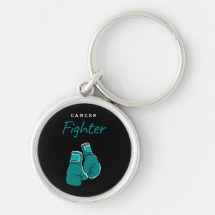 cancer fighter, teal key ring