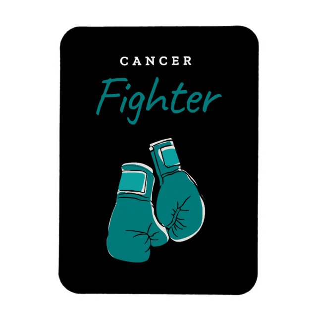 cancer fighter, teal magnet (Vertical)