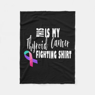 Cancer Fighter Thyroid Cancer Awareness Fleece Blanket