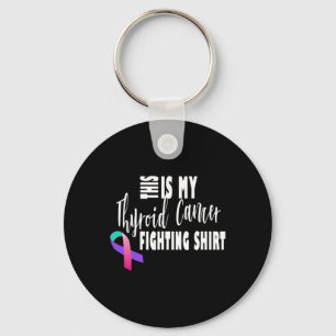 Cancer Fighter Thyroid Cancer Awareness Key Ring