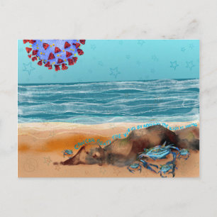 Cancer fights the Virus Postcard