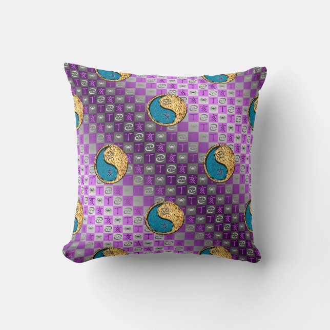 Cancer & Fire Boar Cushion (Front)