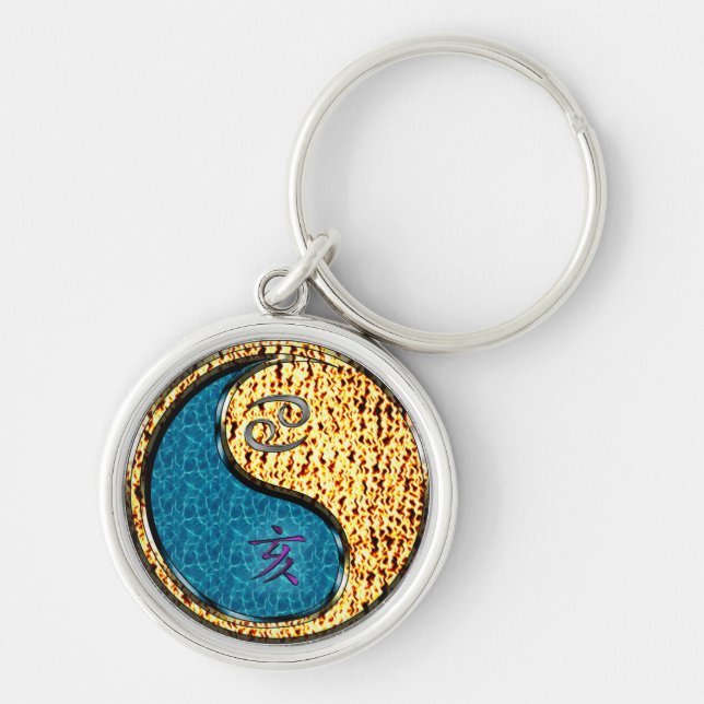 Cancer & Fire Boar Key Ring (Front)