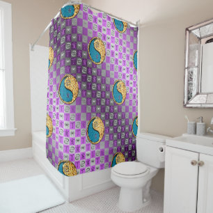 Cancer & Fire Boar Shower Curtain