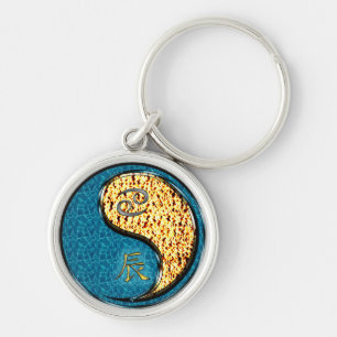 Cancer & Fire Dragon Key Ring