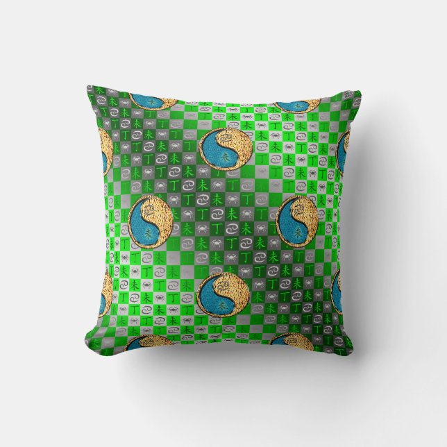 Cancer & Fire Goat Cushion (Front)