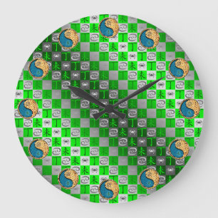 Cancer & Fire Goat Large Clock