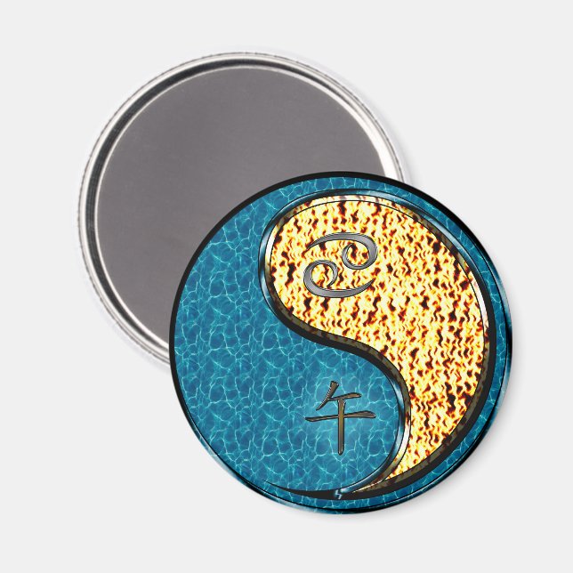 Cancer & Fire Horse Magnet (Front/Back)