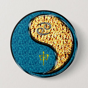 Cancer & Fire Monkey 7.5 Cm Round Badge