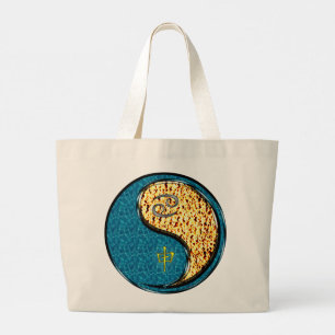 Cancer & Fire Monkey Large Tote Bag