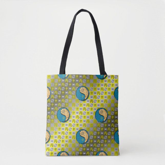 Cancer & Fire Monkey Tote Bag (Front)