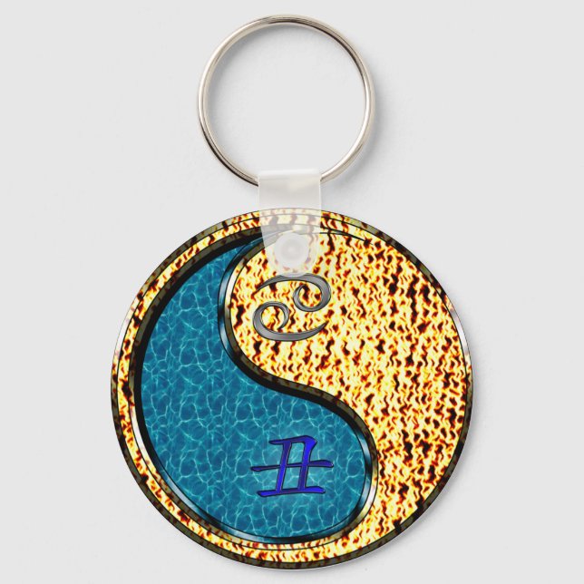 Cancer & Fire Ox Key Ring (Front)