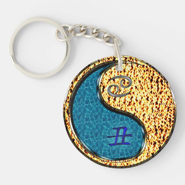 Cancer & Fire Ox Key Ring (Front)
