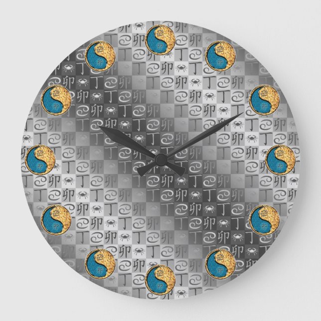 Cancer & Fire Rabbit Large Clock (Front)