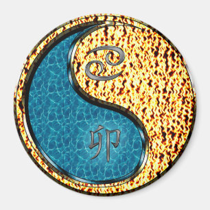 Cancer & Fire Rabbit Magnet