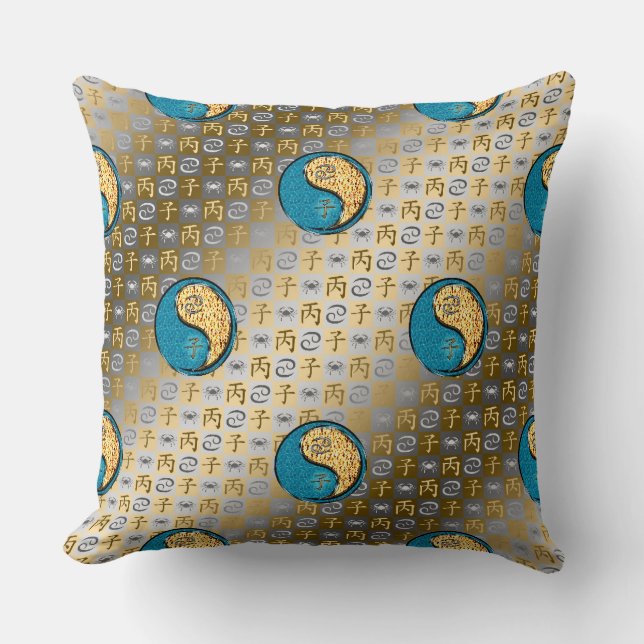 Cancer & Fire Rat Cushion (Front)