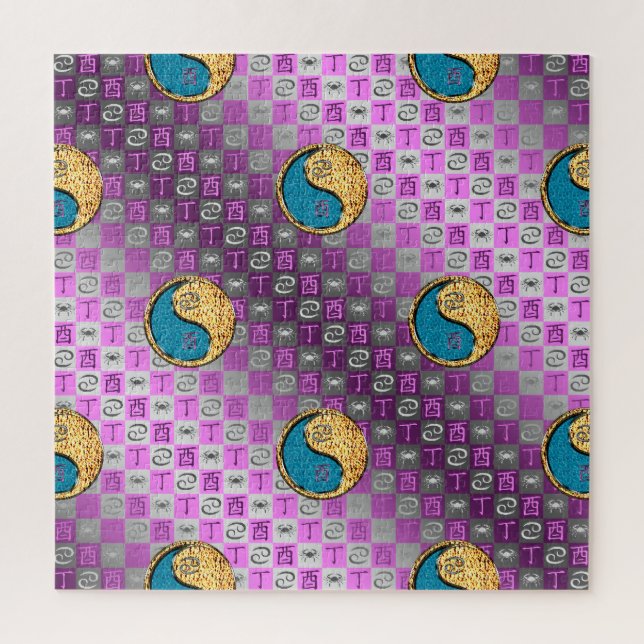 Cancer & Fire Rooster Jigsaw Puzzle (Vertical)