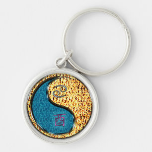 Cancer & Fire Rooster Key Ring