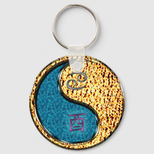 Cancer & Fire Rooster Key Ring