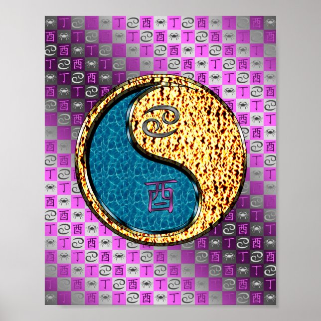 Cancer & Fire Rooster Poster (Front)