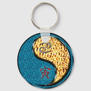 Cancer & Fire Tiger Key Ring