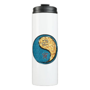 Cancer & Fire Tiger Thermal Tumbler
