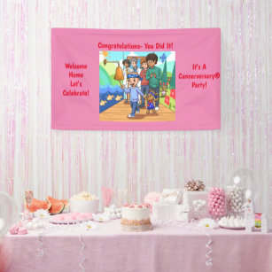 Cancer Free Anniversary Party Vinyl Banner