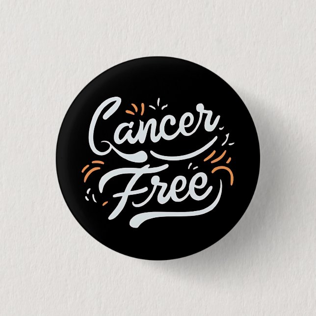 cancer free breast cancer awareness  3 cm round badge (Front)