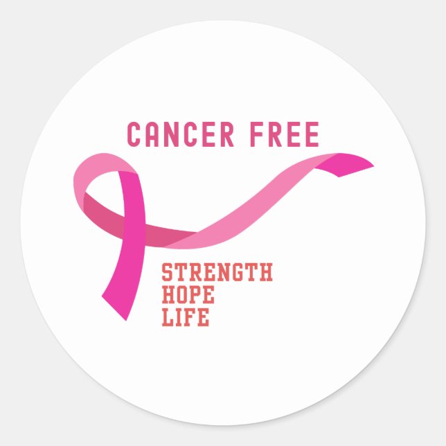 Cancer Free Classic Round Sticker (Front)