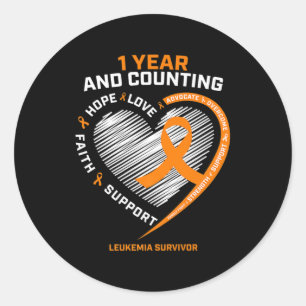 Cancer Free Products Men Women Kids Gifts Leukaemi Classic Round Sticker