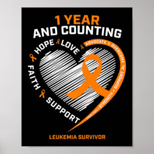 Cancer Free Products Men Women Kids Gifts Leukaemi Poster