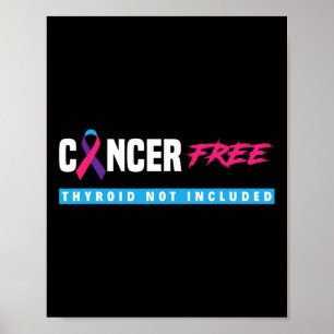 Cancer Free Thyroid Cancer Support Thyroid Cancer Poster