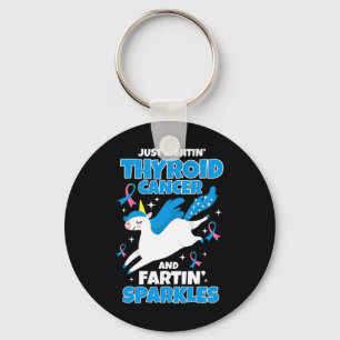Cancer Fun Unicorn Farting Sparkles Key Ring