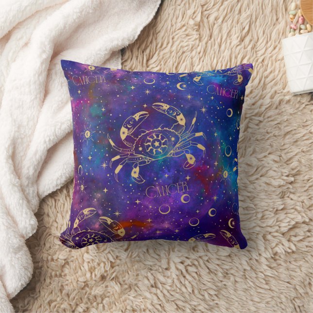 Cancer Galaxy Throw Pillow (Blanket)