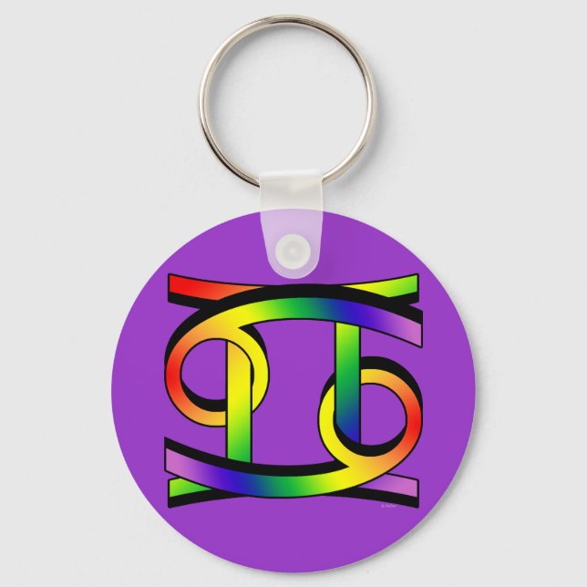 Cancer & Gemini GLBT Key Ring (Front)