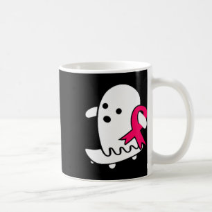 Cancer Ghost Halloween Pink Breast Cancer Awarenes Coffee Mug