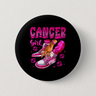 Cancer Girl Birthday Black Women Sneakers Zodiac B 6 Cm Round Badge