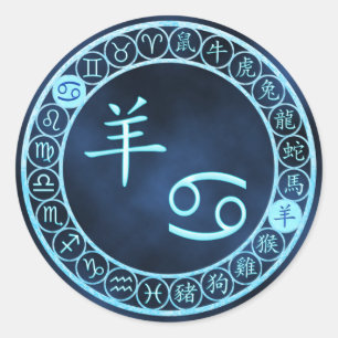 Cancer/Goat Classic Round Sticker