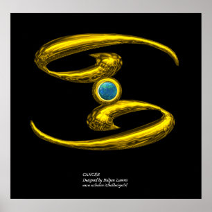 CANCER/ GOLD ZODIAC BIRTHDAY SIGN