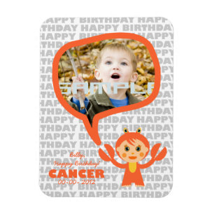 Cancer Happy Birthday Keepsake for kids Magnet