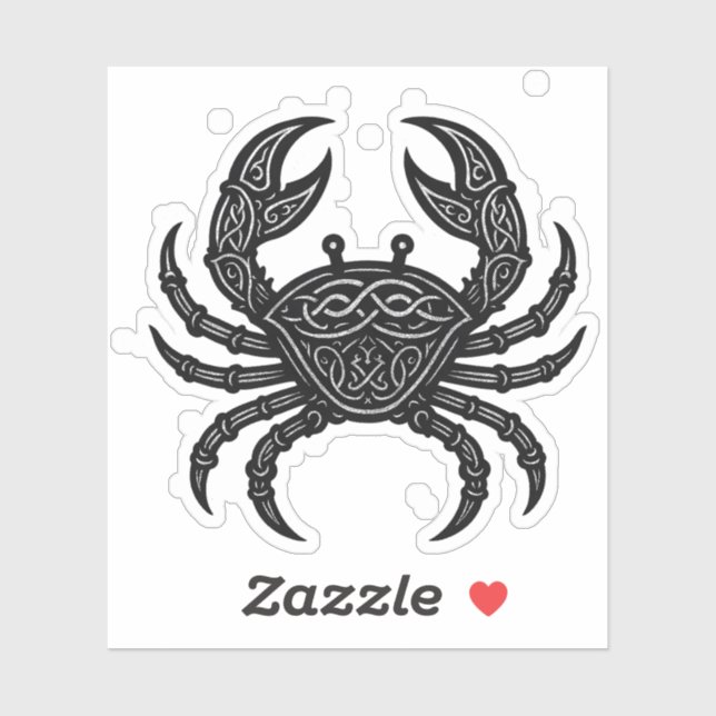 Cancer — Haunted Ink Zodiac Crab (Sheet)