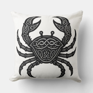 Cancer — Haunted Ink Zodiac Crab Cushion