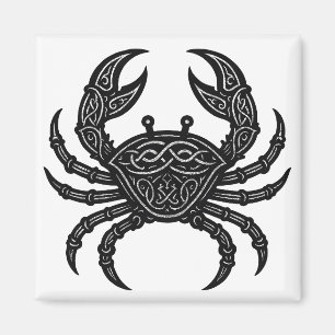 Cancer — Haunted Ink Zodiac Crab T‑Shirt Magnet