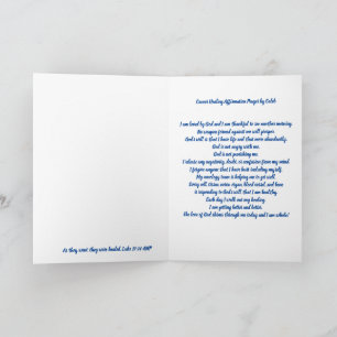 Cancer Healing Affirmation Prayer by Caleb Card