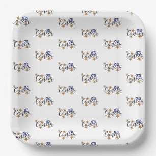 Cancer Horoscope Birthday Paper Plate