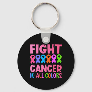 Cancer In All Colour Ribbon Breast Cancer Awarenes Key Ring
