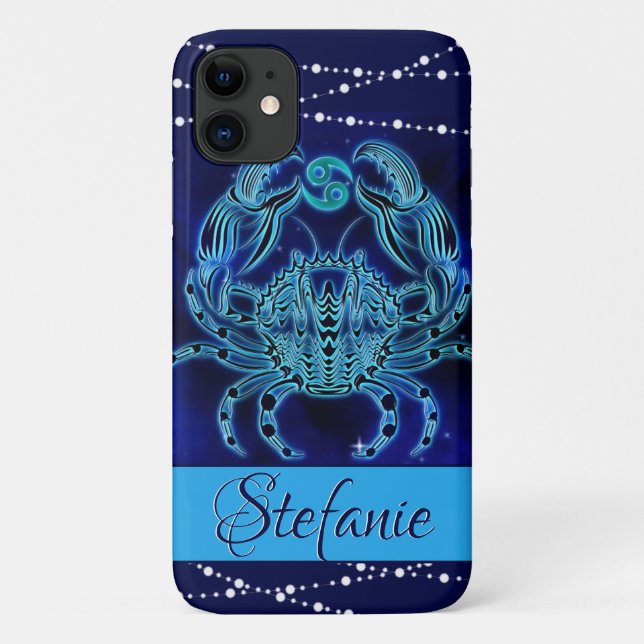 Cancer in Dark Blue Case-Mate iPhone Case (Back)