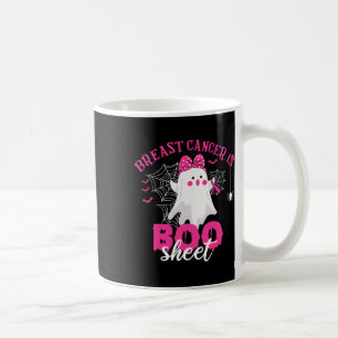 Cancer Is Boo Sheet Breast Cancer Warrior Hallowee Coffee Mug